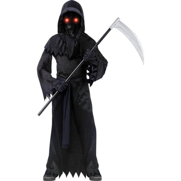 BRAND NEW boy girl youth phantom halloween costume size S 4-6 (eyes light up) - Picture 1 of 4